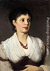 Gabriel Cornelius Ritter von Max A portrait of a woman in native costume painting